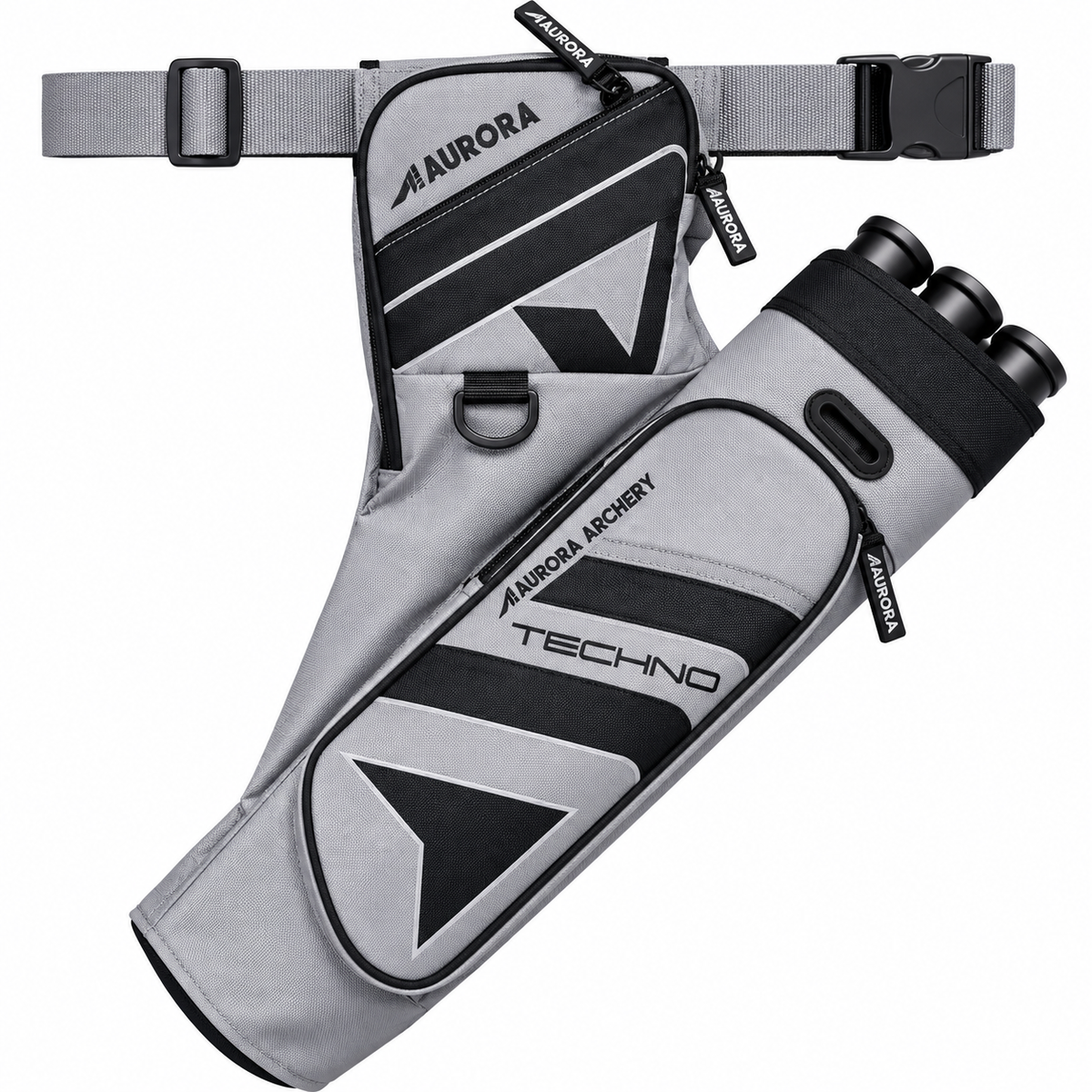 Aurora Techno Lite 3 Target Quiver - Right Hand - Silver