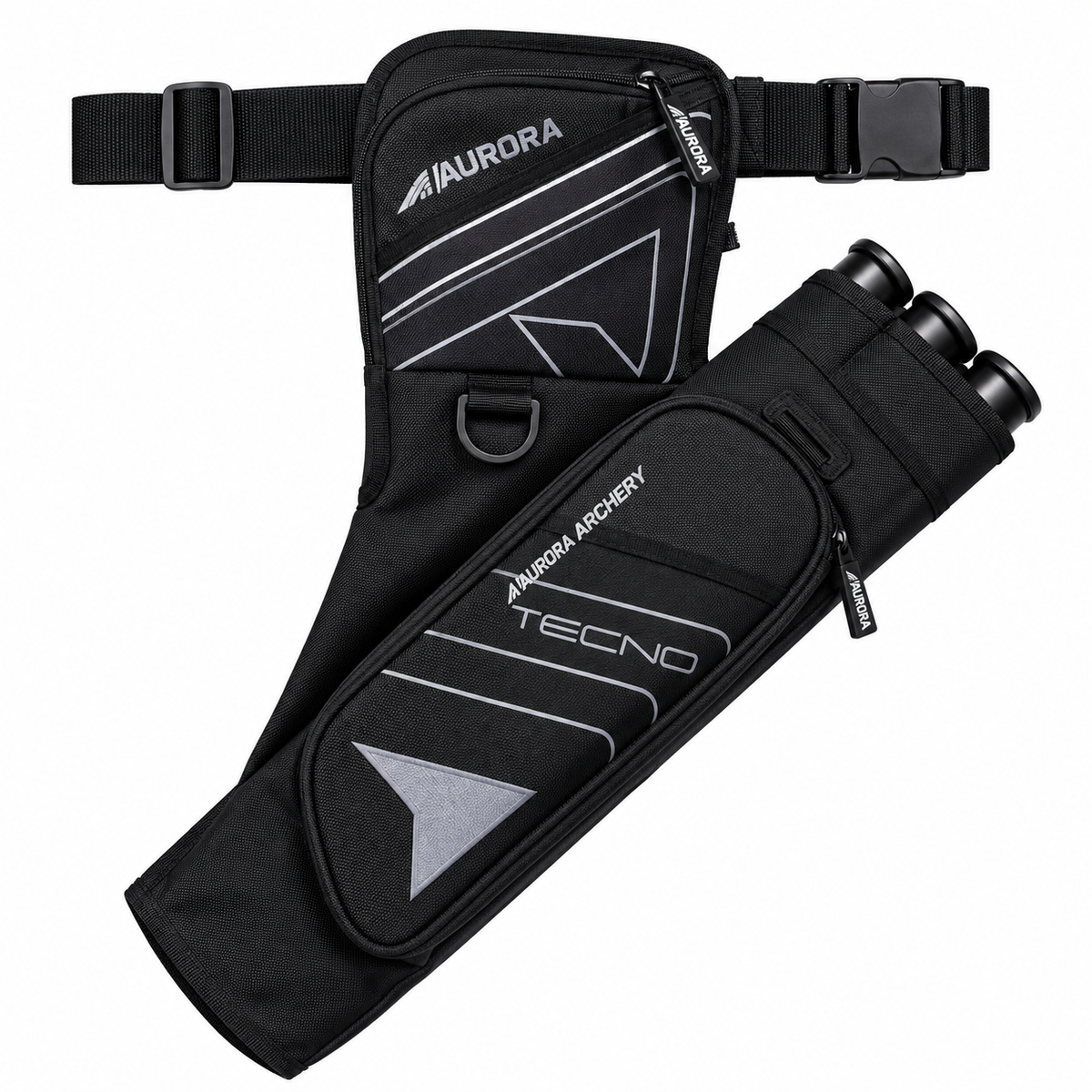 Aurora Techno Lite 3 Target Quiver - Right Hand - Black