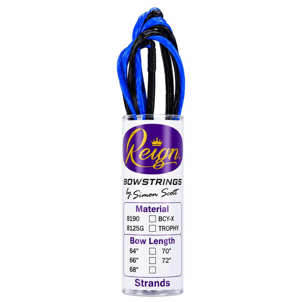 Reign Recurve String - For 70" Bow - Royal Blue/Black